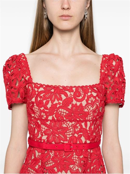 Abito midi in pizzo SELF PORTRAIT | PF24032MRED